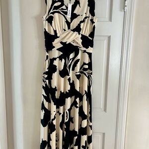 Chico's Black and Cream Maxi Dress